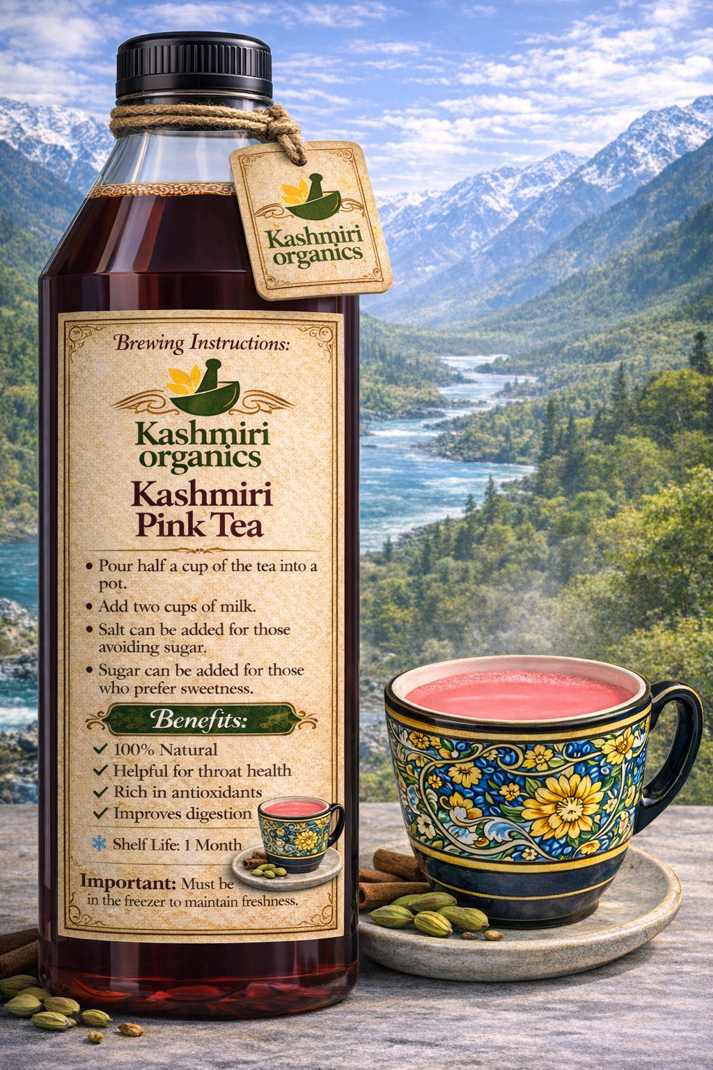 Premium Kashmiri Pink Tea Qehwa .
